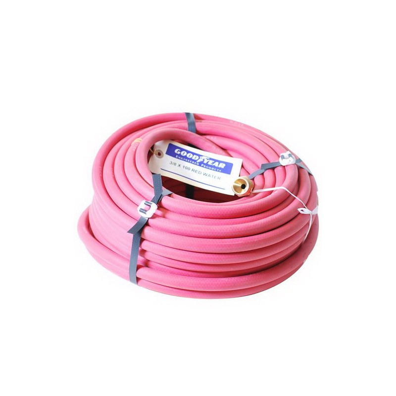 Hose 3/8in 100ft Red Rubber 